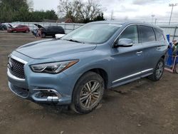 Salvage cars for sale from Copart Finksburg, MD: 2019 Infiniti QX60 Luxe