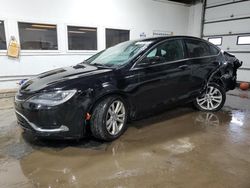 Salvage cars for sale from Copart Blaine, MN: 2015 Chrysler 200 Limited