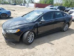 Salvage cars for sale at Baltimore, MD auction: 2017 Ford Fusion SE Hybrid