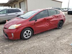 Salvage cars for sale from Copart Temple, TX: 2012 Toyota Prius