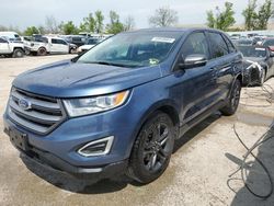 Salvage cars for sale at Bridgeton, MO auction: 2018 Ford Edge SEL