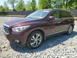 Salvage cars for sale from Copart Waldorf, MD: 2013 Infiniti JX35