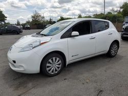 Salvage cars for sale at San Martin, CA auction: 2014 Nissan Leaf S