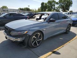 Salvage cars for sale at Sacramento, CA auction: 2022 Honda Accord Sport