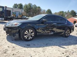 Salvage cars for sale at Mendon, MA auction: 2015 Honda Accord LX