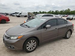 Salvage cars for sale at Houston, TX auction: 2012 Honda Civic EXL