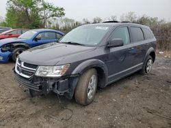 Salvage cars for sale from Copart Baltimore, MD: 2017 Dodge Journey SE