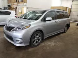 Salvage cars for sale at Ham Lake, MN auction: 2017 Toyota Sienna SE