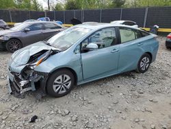 Salvage cars for sale at Waldorf, MD auction: 2017 Toyota Prius