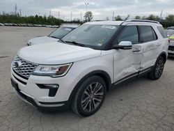 Salvage cars for sale at Cahokia Heights, IL auction: 2018 Ford Explorer Platinum