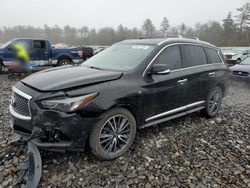 Salvage cars for sale at Windham, ME auction: 2019 Infiniti QX60 Luxe