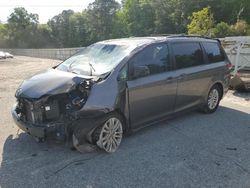 Salvage cars for sale from Copart Savannah, GA: 2012 Toyota Sienna XLE