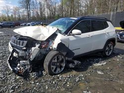 Salvage cars for sale from Copart Waldorf, MD: 2018 Jeep Compass Limited
