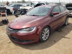 Salvage cars for sale at Elgin, IL auction: 2015 Chrysler 200 S