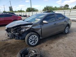 Salvage cars for sale at Miami, FL auction: 2017 Toyota Corolla L