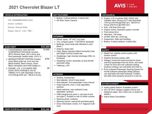 2021 Chevrolet Blazer 1LT