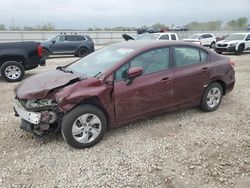 Salvage cars for sale at Kansas City, KS auction: 2015 Honda Civic LX