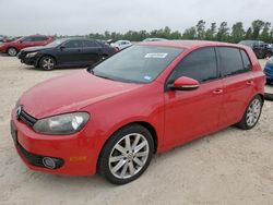 Salvage cars for sale from Copart Houston, TX: 2011 Volkswagen Golf