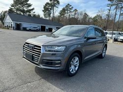 Salvage cars for sale at North Billerica, MA auction: 2017 Audi Q7 Premium Plus