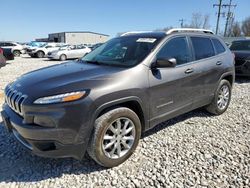 Salvage cars for sale at Wayland, MI auction: 2018 Jeep Cherokee Limited