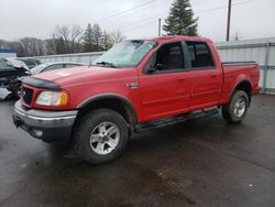 Salvage cars for sale at Ham Lake, MN auction: 2002 Ford F150 Supercrew