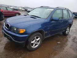 Salvage cars for sale at Elgin, IL auction: 2001 BMW X5 3.0I
