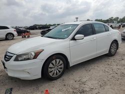 Salvage cars for sale at Houston, TX auction: 2012 Honda Accord LX