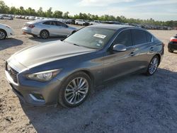 Salvage cars for sale at Houston, TX auction: 2018 Infiniti Q50 Luxe