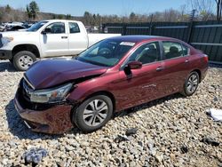 Salvage cars for sale at Candia, NH auction: 2015 Honda Accord LX