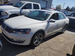 Volkswagen salvage cars for sale: 2012 Volkswagen Passat SE