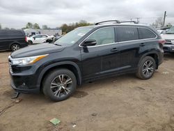 Salvage cars for sale at Hillsborough, NJ auction: 2016 Toyota Highlander XLE