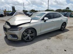 Salvage cars for sale at Miami, FL auction: 2021 Volvo S60 T5 Inscription