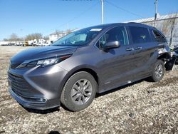 Salvage cars for sale at Franklin, WI auction: 2021 Toyota Sienna XLE