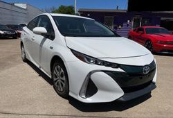 Salvage cars for sale from Copart Grand Prairie, TX: 2021 Toyota Prius Prime LE