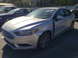 Salvage cars for sale at Savannah, GA auction: 2017 Ford Fusion SE