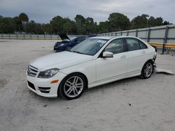 Salvage cars for sale from Copart Fort Pierce, FL: 2012 Mercedes-Benz C 300 4matic