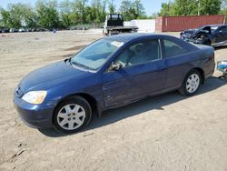 Salvage cars for sale from Copart Baltimore, MD: 2002 Honda Civic EX