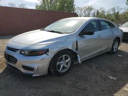 Salvage cars for sale at Baltimore, MD auction: 2016 Chevrolet Malibu LS