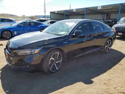 Salvage cars for sale from Copart Colorado Springs, CO: 2022 Honda Accord Hybrid Sport