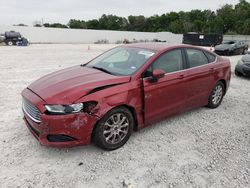 Salvage cars for sale from Copart New Braunfels, TX: 2015 Ford Fusion S
