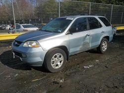 Salvage cars for sale from Copart Waldorf, MD: 2002 Acura MDX Touring