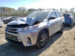 Salvage cars for sale at Waldorf, MD auction: 2017 Toyota Highlander SE