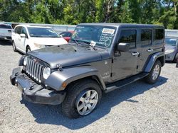 Salvage cars for sale from Copart Riverview, FL: 2017 Jeep Wrangler Unlimited Sahara