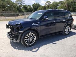 Salvage cars for sale from Copart Fort Pierce, FL: 2017 Infiniti QX80 Base