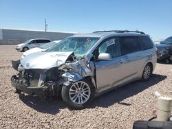 Salvage cars for sale from Copart Phoenix, AZ: 2017 Toyota Sienna XLE