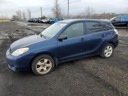 Salvage cars for sale from Copart Montreal Est, QC: 2007 Toyota Corolla Matrix XR