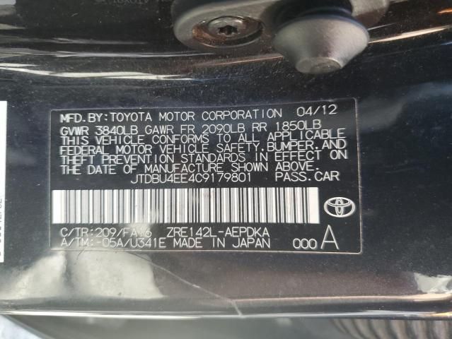 2012 Toyota Corolla Base