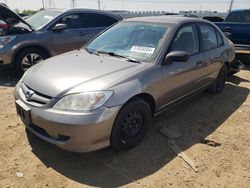 Salvage cars for sale at Elgin, IL auction: 2005 Honda Civic LX