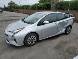 Salvage cars for sale at San Martin, CA auction: 2017 Toyota Prius