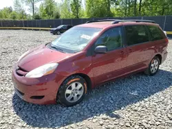 Salvage cars for sale at Waldorf, MD auction: 2010 Toyota Sienna CE